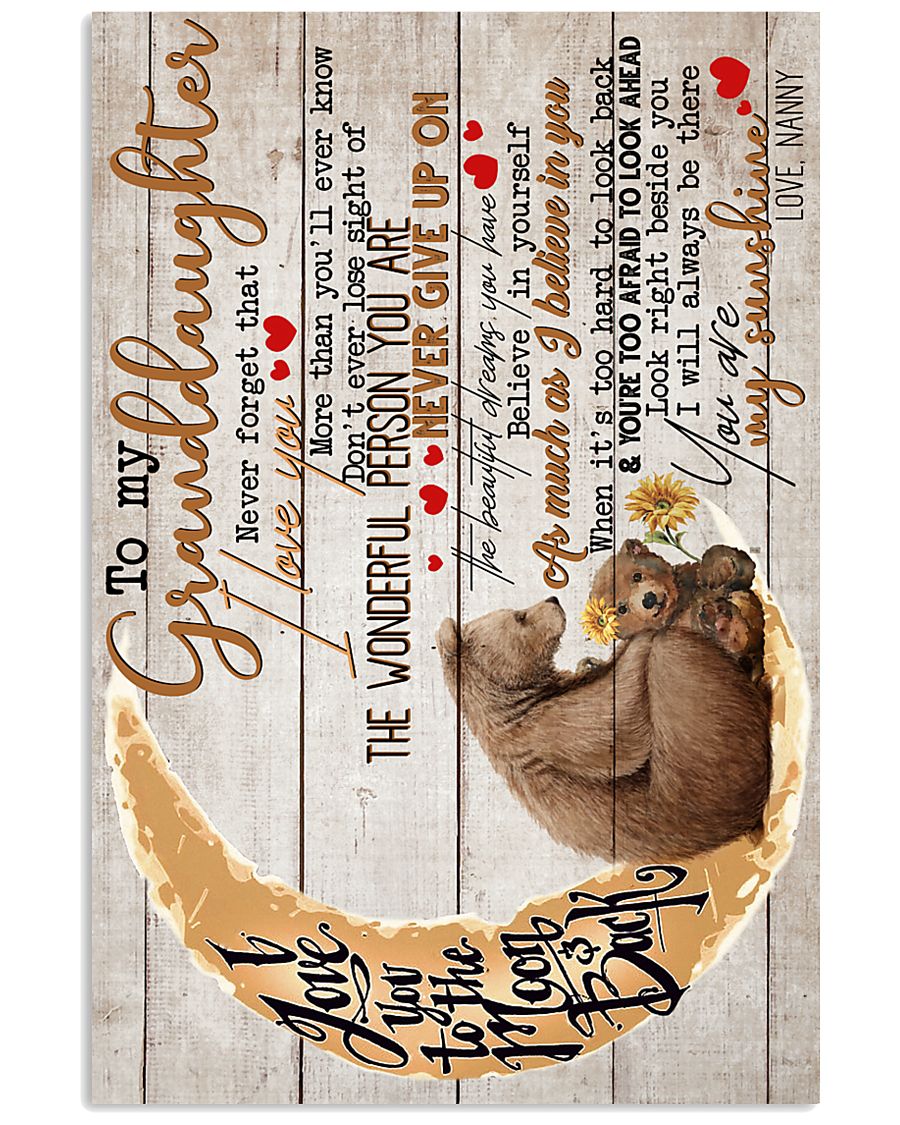 NANNY TO GRANDDAUGHTER 16x24 Poster