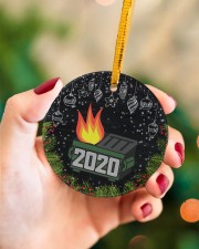 Christmas - Covid 2020 Circle ornament - single (porcelain) aos-circle-ornament-single-porcelain-lifestyles-09