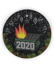 Christmas - Covid 2020 Circle Ornament (Wood tile
