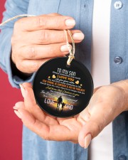 Taking Hands - Personalized Circle Ornament Circle ornament - single (porcelain) aos-circle-ornament-single-porcelain-lifestyles-01