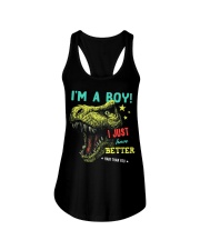 Saurus - I am A Boy - T-shirt Ladies Flowy Tank tile