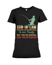 Son-in-law - Fishing - Vintage - You Volunteered Premium Fit Ladies Tee tile