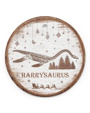 Christmas - Elasmosaurus - Personalized Circle ornament - single (porcelain) front