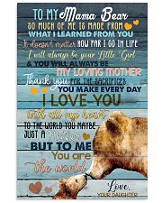 DAUGHTER TO MAMA BEAR 16x24 Poster front