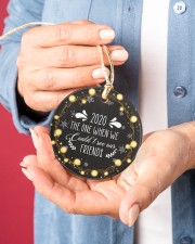 Christmas - Virus Corona - 2020 Circle ornament - single (porcelain) aos-circle-ornament-single-porcelain-lifestyles-01