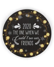 Christmas - Virus Corona - 2020 Circle Ornament (Wood tile