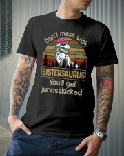 DON'T MESS WITH SISTERSAURUS Classic T-Shirt lifestyle-mens-crewneck-front-6