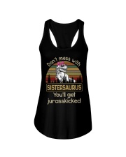 DON'T MESS WITH SISTERSAURUS Ladies Flowy Tank thumbnail
