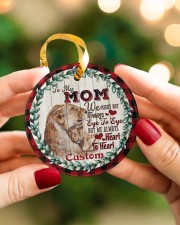 To My Mom - Lion - Personalized Circle ornament - single (porcelain) aos-circle-ornament-single-porcelain-lifestyles-08