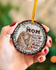 To My Mom - Lion - Personalized Circle ornament - single (porcelain) aos-circle-ornament-single-porcelain-lifestyles-09