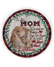 To My Mom - Lion - Personalized Circle Ornament (Wood tile