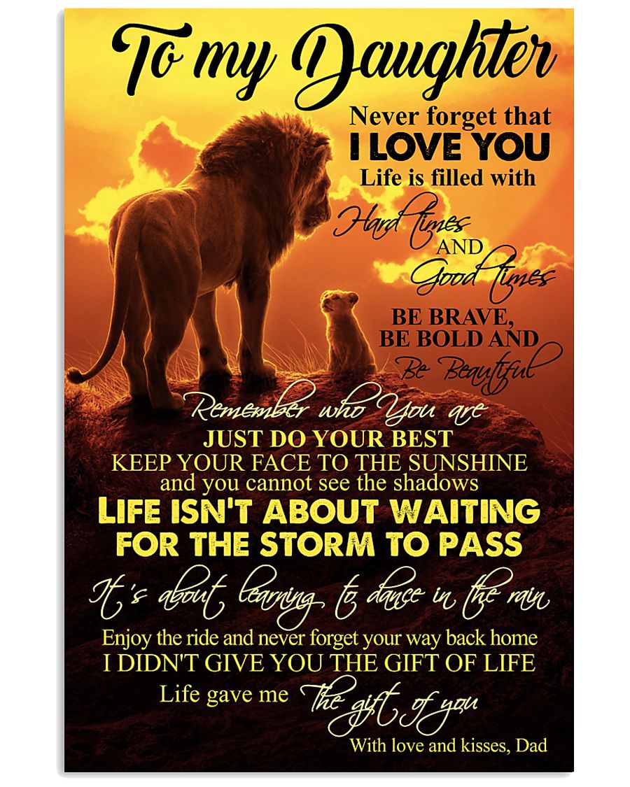 DAD TO DAUGHTER 16x24 Poster