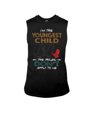 T-SHIRT - T REX - RULES - YOUNGEST CHILD Sleeveless Tee tile