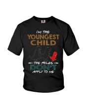 T-SHIRT - T REX - RULES - YOUNGEST CHILD Youth T-Shirt tile