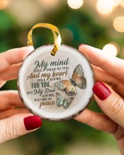 My Mind Still Talks To You - Butterfly Circle ornament - single (porcelain) aos-circle-ornament-single-porcelain-lifestyles-08
