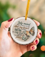 My Mind Still Talks To You - Butterfly Circle ornament - single (porcelain) aos-circle-ornament-single-porcelain-lifestyles-09