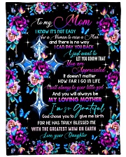 To My Mom - Fleece Blanket Large Fleece Blanket - 60" x 80" front