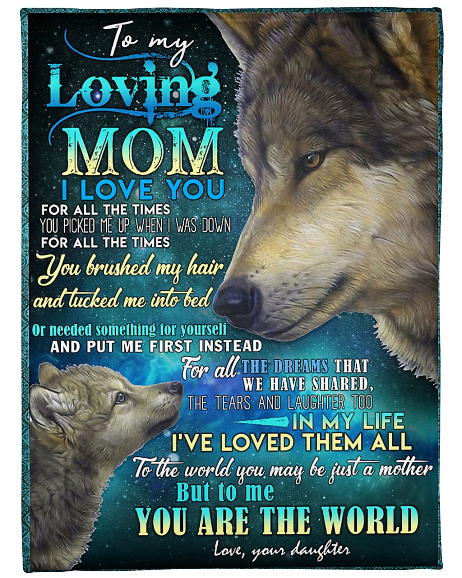 DAUGHTER TO MOM Large Fleece Blanket - 60" x 80"