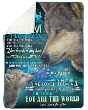 DAUGHTER TO MOM Large Sherpa Fleece Blanket - 60" x 80" thumbnail