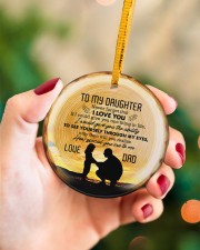 Never Forget That I Love You - Personalized Circle Circle ornament - single (porcelain) aos-circle-ornament-single-porcelain-lifestyles-09