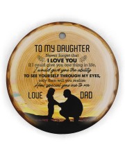 Never Forget That I Love You - Personalized Circle Circle Ornament (Wood tile