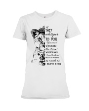 To Granddaughter and Grandson - I Am The Storm Premium Fit Ladies Tee tile