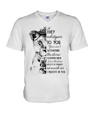 To Granddaughter and Grandson - I Am The Storm V-Neck T-Shirt tile