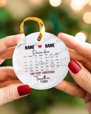Grandma and Grandchild - Our First Christmas Circle ornament - single (porcelain) aos-circle-ornament-single-porcelain-lifestyles-08