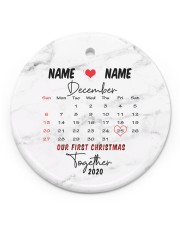 Grandma and Grandchild - Our First Christmas Circle ornament - single (porcelain) front