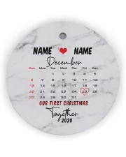 Grandma and Grandchild - Our First Christmas Circle Ornament (Wood tile
