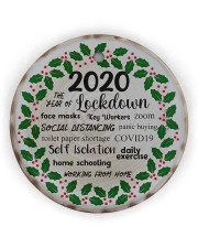 Christmas - 2020 Lockdown Circle Ornament (Wood tile