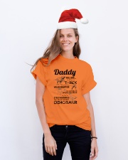 T-SHIRT - ORANGE - FAVORITE DINOSAUR Classic T-Shirt lifestyle-holiday-crewneck-front-1