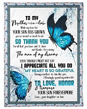 TO MY MOTHER-IN-LAW - BUTTERFLY - THANK YOU Small Fleece Blanket - 30" x 40" front