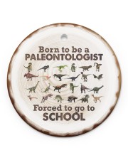 Saurus Christmas - Born To be A Paleontologist Circle ornament - single (porcelain) front