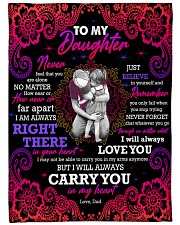 To Daughter - Hugging - Never Feel That You Large Fleece Blanket - 60" x 80" front