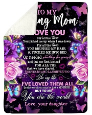 To My Mom - Rose - Fleece Blanket Sherpa Fleece Blanket tile