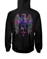 Husband Wife - Cross - I Asked God For An Angel Hooded Sweatshirt tile