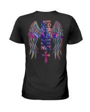 Husband Wife - Cross - I Asked God For An Angel Ladies T-Shirt tile
