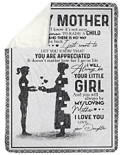 DAUGHTER TO MOTHER Large Sherpa Fleece Blanket - 60" x 80" thumbnail