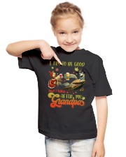 Grandpa to Grandchild - I Try To Be Good But I Youth T-Shirt lifestyle-youth-tshirt-front-2