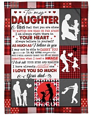 To My Daughter - Never Feel That You Are Alone Large Fleece Blanket - 60" x 80" front