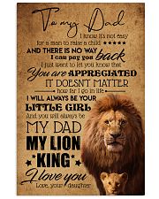TO MY DAD - LION - YOU ARE APPRECIATED 16x24 Poster front
