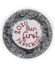 Christmas - Corona Virus Pandemic - Oh QuaranTree Circle Ornament (Wood tile