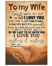 TO MY WIFE - HAND IN HAND - I LOVE YOU 16x24 Poster front