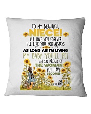 AUNT TO NIECE Square Pillowcase thumbnail