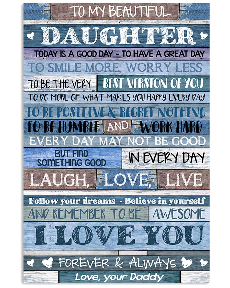 DADDY TO DAUGHTER 16x24 Poster