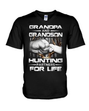 Grandpa to Grandson - Hunting Partners For Life V-Neck T-Shirt tile
