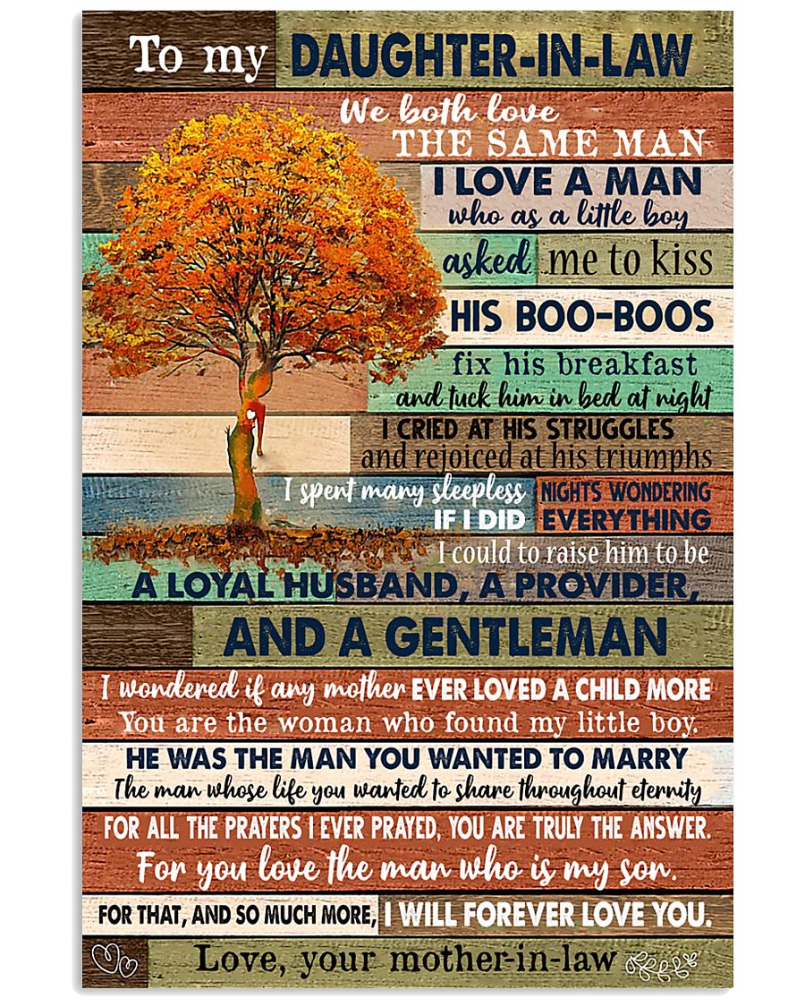 TO MY DAUGHTER-IN-LAW - FAMILY TREE - I LOVE YOU 16x24 Poster