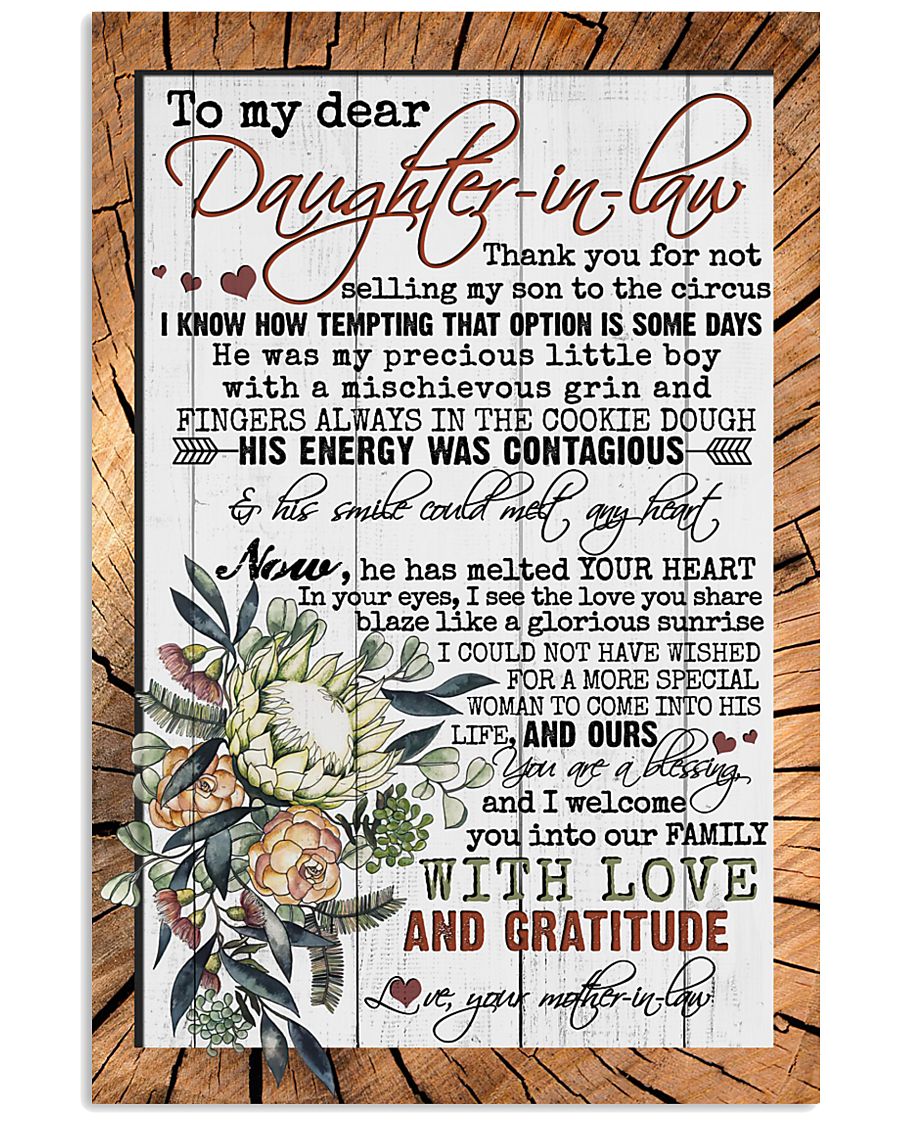 TO DAUGHTER-IN-LAW - PROTEA - YOU ARE A BLESSING 16x24 Poster