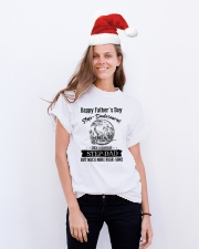 T-SHIRT - TO MY BONUS DAD - DADASAURUS Classic T-Shirt lifestyle-holiday-crewneck-front-1
